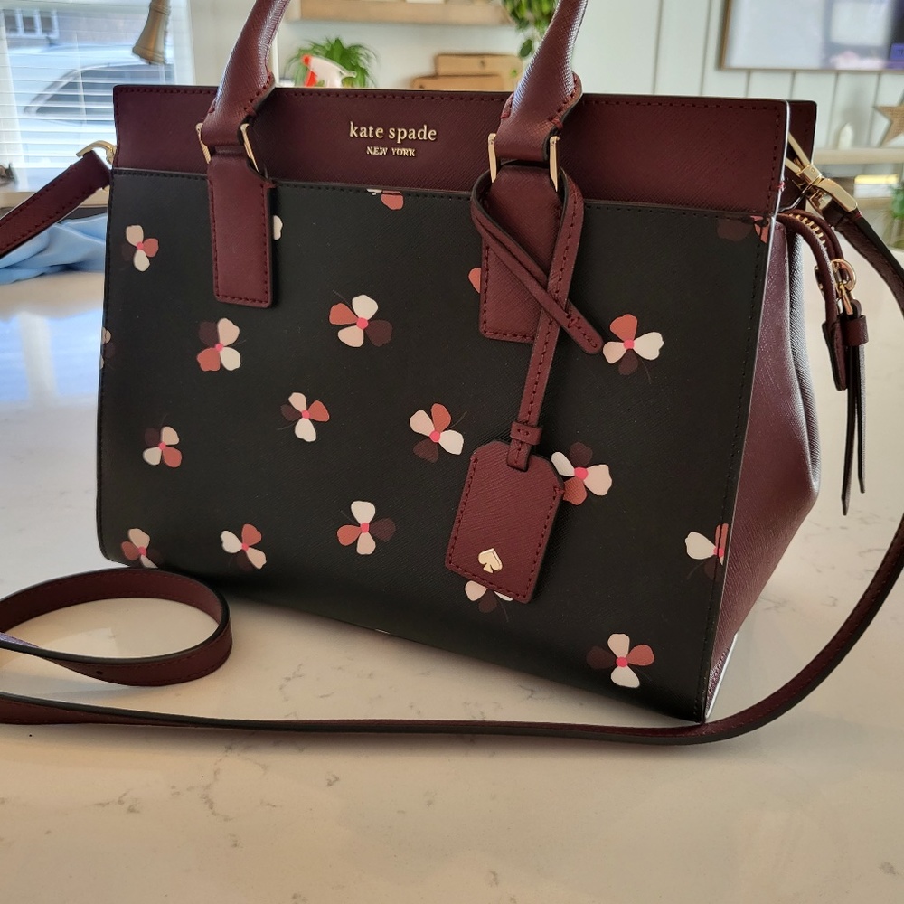 Kate Spade New York Cameron Dusk Buds Ditsy Medium Satchel Purse